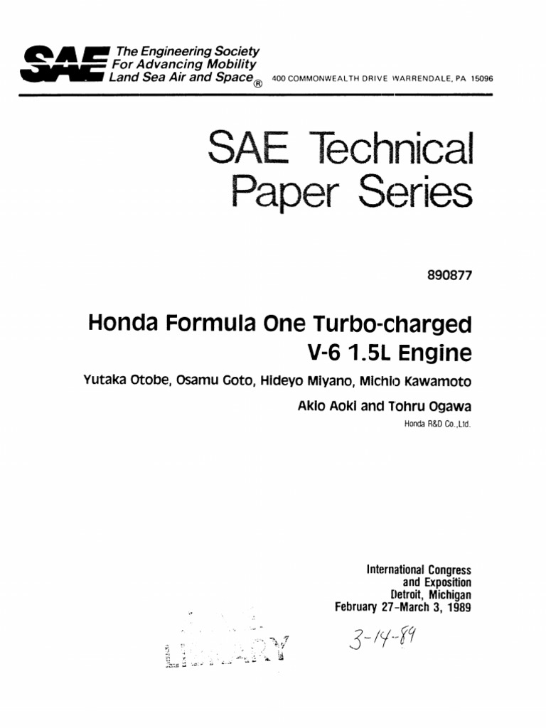 Honda Ra 168 e Engine | PDF