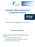 Idiopathic Talipes Equinovarus Congenital Clubfoot