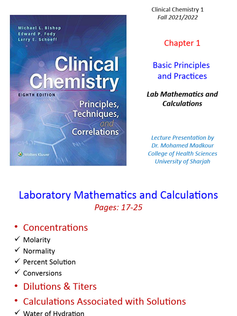 Lab Calculations | PDF