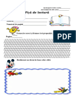 Fisa de Lectura Clasa Intai