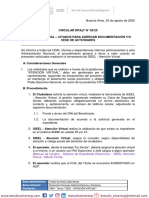 CIRCULAR DPAyT #63/20 ATENCIÓN VIRTUAL - CITADOS PARA AGREGAR DOCUMENTACIÓN Y/O CESE DE ACTIVIDADES