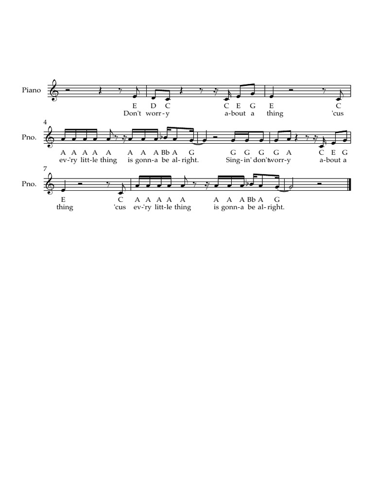 Three Little Birds Online Version - Full Score | PDF