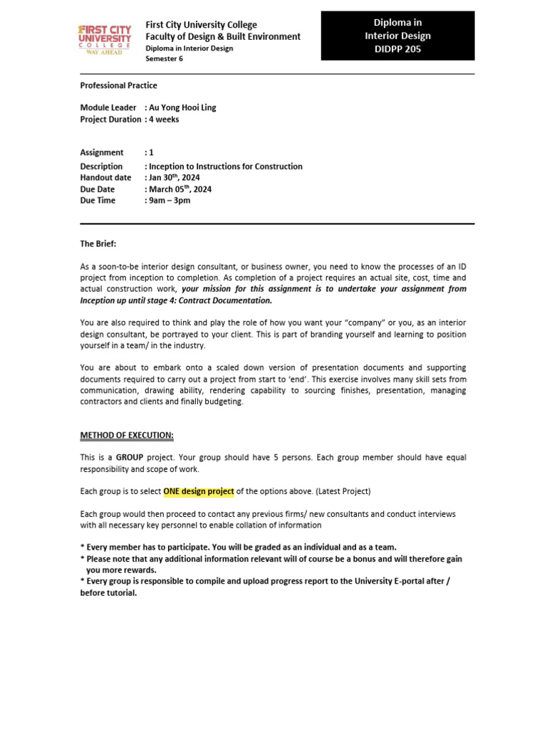 Interior Design Project Workflow Guide | PDF | Consultant | Design