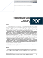 Intervención Cognitiva Desde Las Teorías Del Procesamiento de La Información en Alumnos Con Discapacidad Intelectual