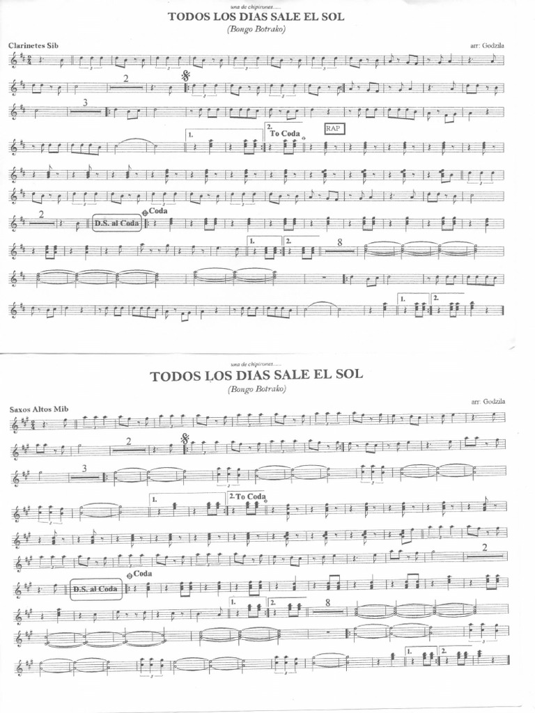 Todos Los Dias Sale El Sol - Bango Botrako | PDF