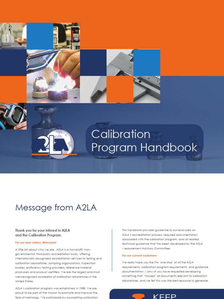 A2LA Calibration Program Overview | PDF | Calibration | Metrology