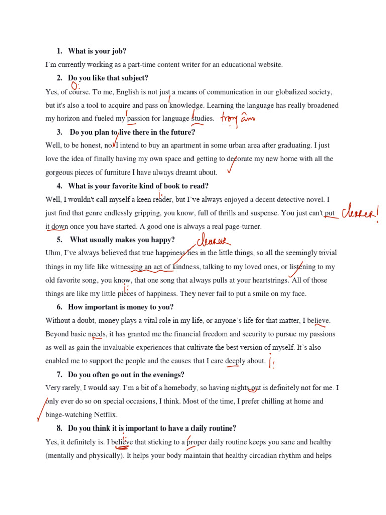 Script - Speaking 01 | PDF