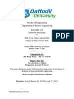 Faculty of Engineering Department of Textile Engineering Report On