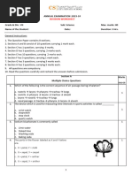 GRADE 7 SCIENCE ANNUAL Revision Worksheet