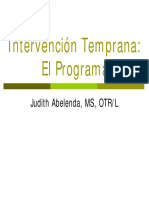Intervención Temprana: El Programa: Judith Abelenda, MS, OTR/L