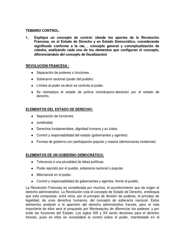 Cuestionario Completo Control | PDF | Gobierno | Justicia