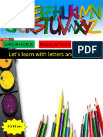Let's Colour The Letters of The Alphabet 9 - 14