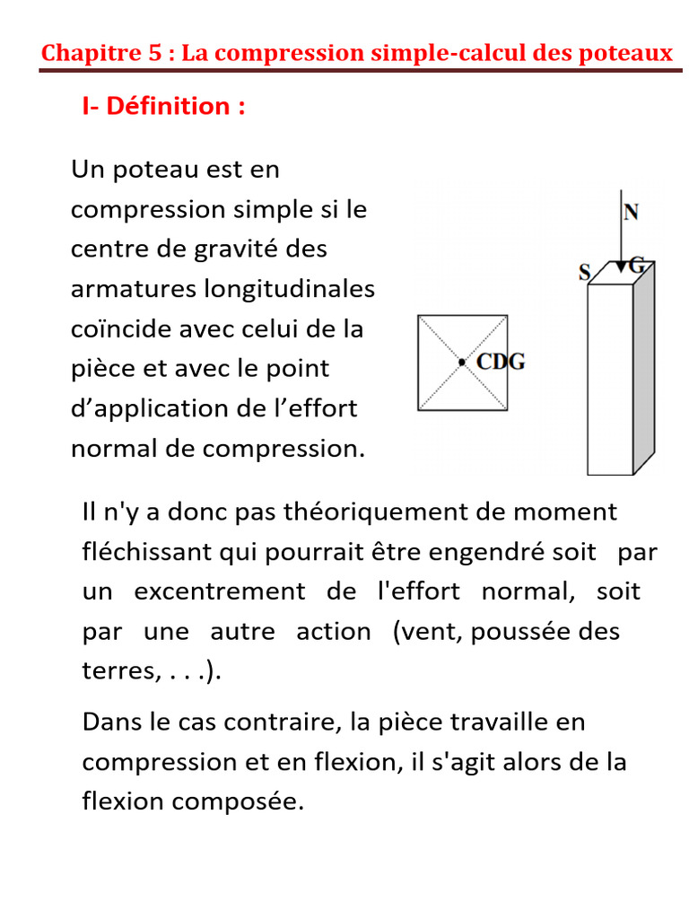 Compression simple des poteaux en béton | PDF