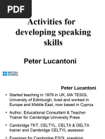 Activities For Developing Speaking Skills Peter Lucantoni