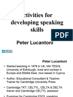 Activities For Developing Speaking Skills Peter Lucantoni