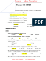 Chemistry Grade 12 Entrance Exam