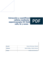 Extracción y Cuantificación de Cafeína