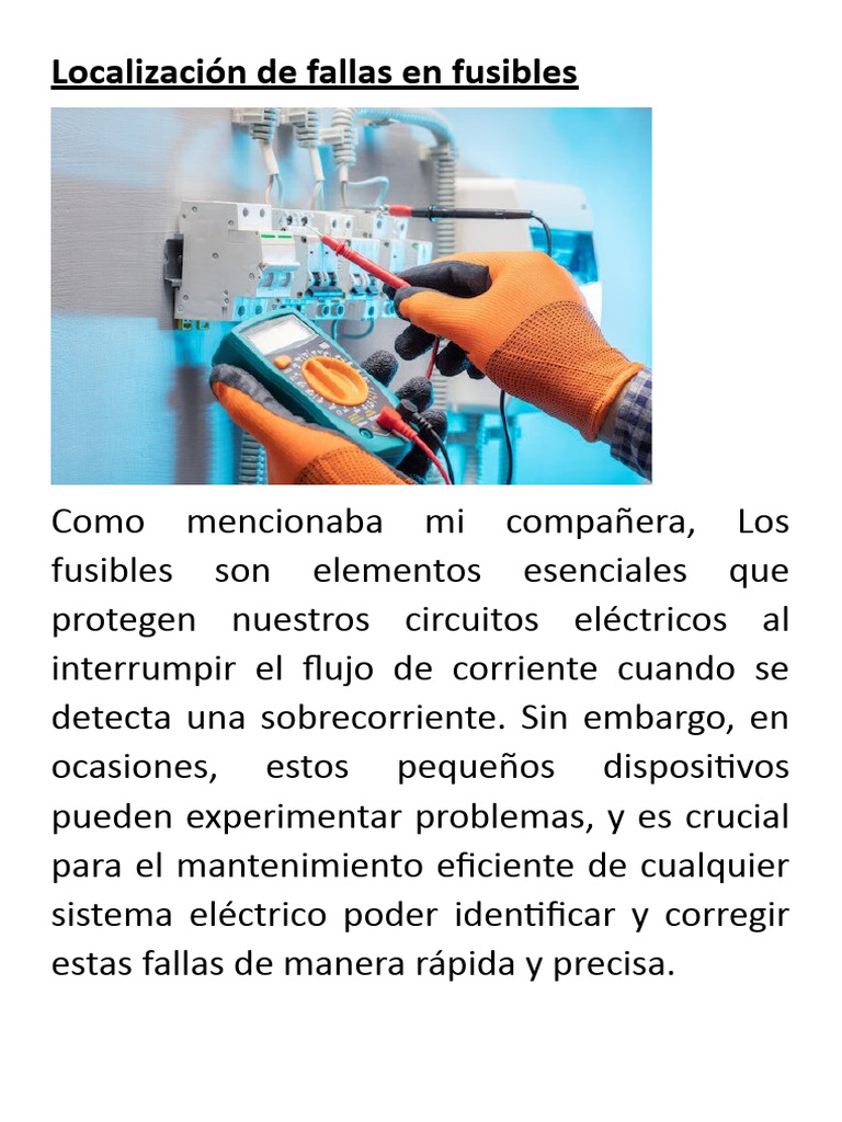 Localizacion De Fallas En Fusibles Pdf