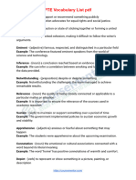 PTE Vocabulary List PDF