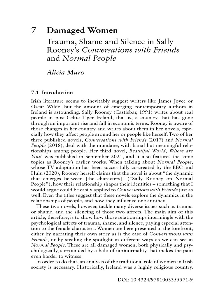 Trauma and Shame in Rooney's Women | PDF | Shame | Psychological Trauma