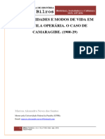 Sociabilidades e Modos de Vida em Uma Vila Operária. o Caso de Camaragibe. (1900-29)