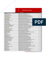 Tabela de Preços e Receita