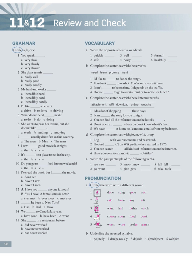 Review and Check 11-12 | PDF