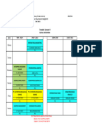 Timetable: Semester 9