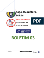 Boletim 03 - Taça Amazonica Mirim 2023