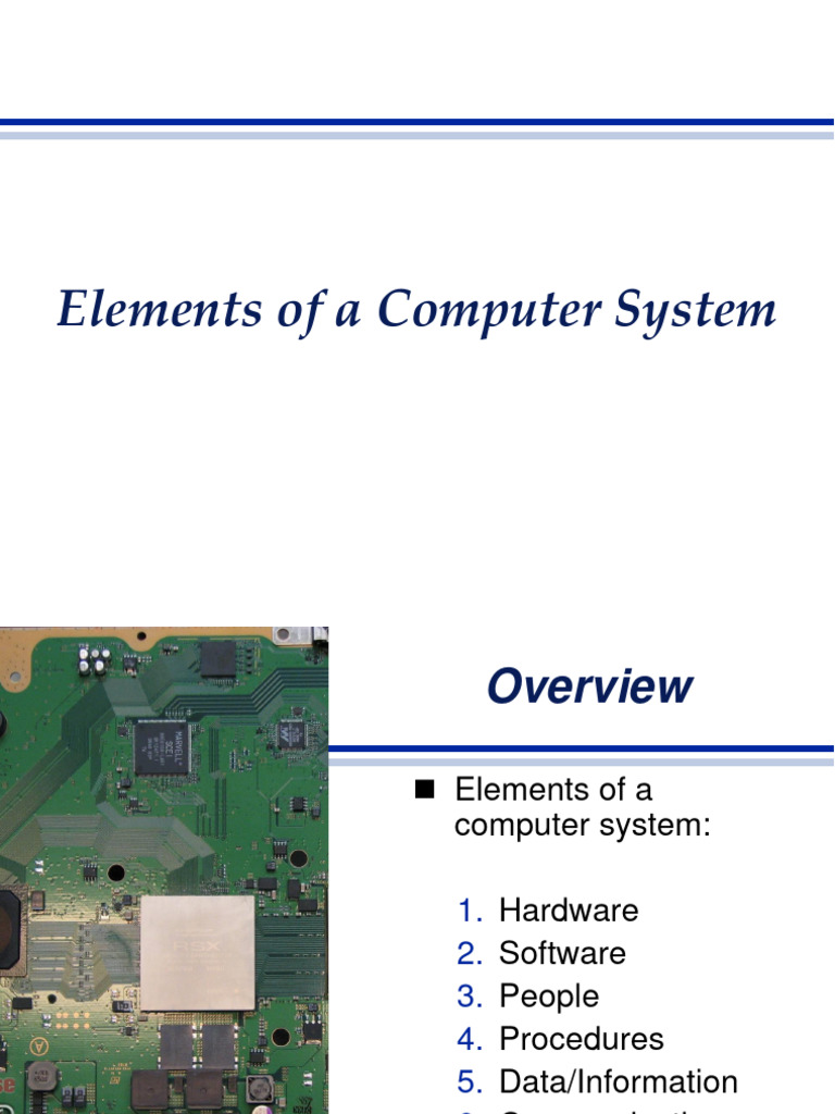 Elements of Computer System | Download Free PDF | Computer Data Storage ...