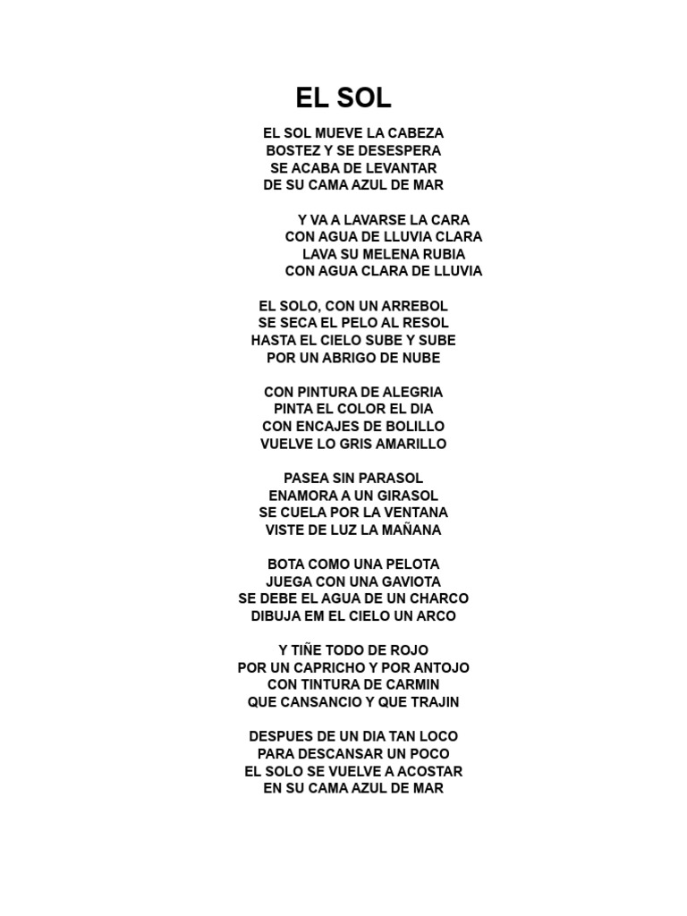 El Sol: Rutina Diaria y Aventuras | PDF | Cocina, comidas y vino ...