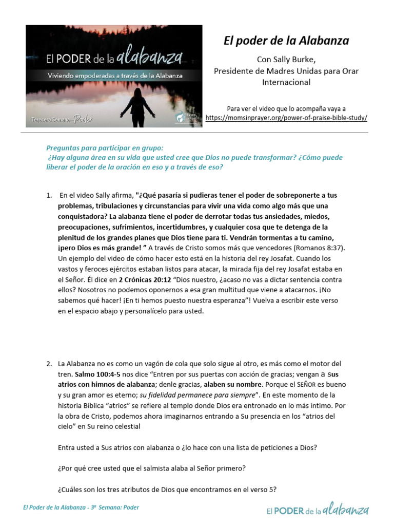 El Poder Transformador de la Alabanza | PDF
