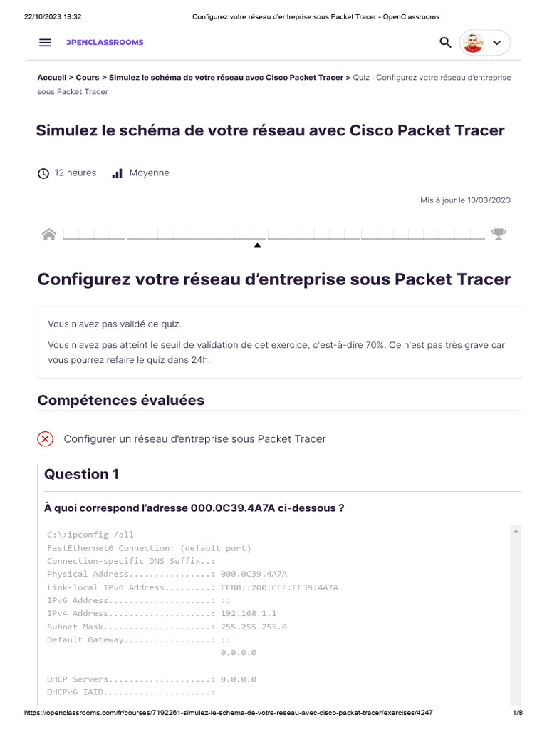 Configurez votre réseau avec Packet Tracer | PDF | Commutateur réseau ...