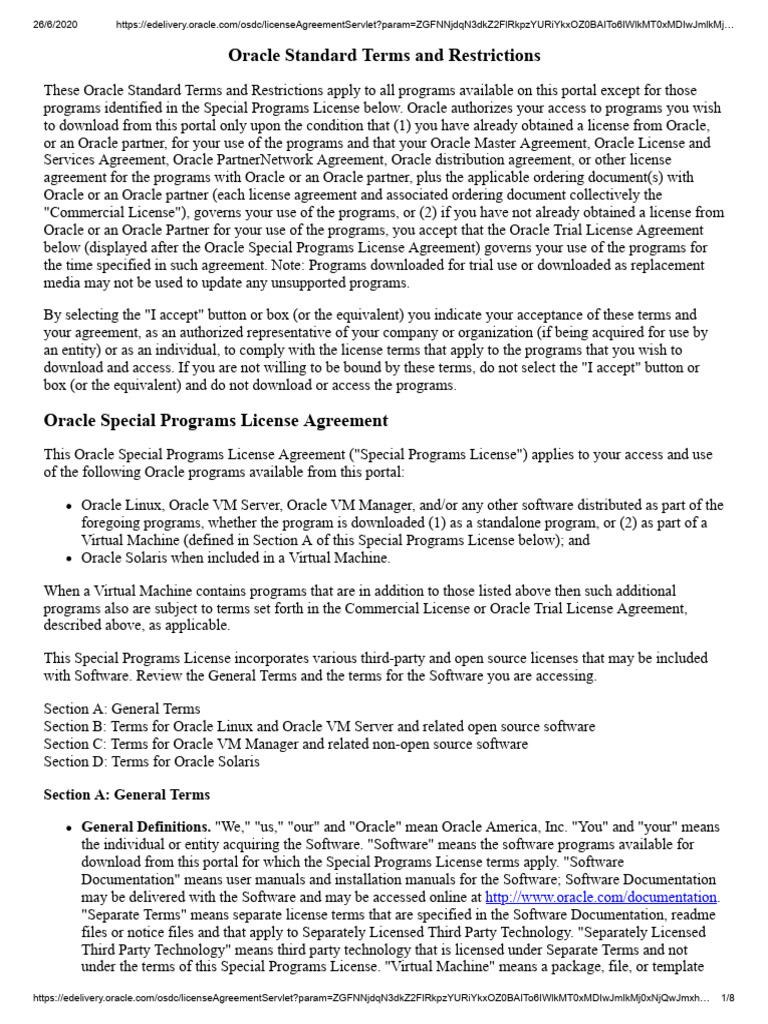 License Agreement Serv Let | PDF | License | Oracle Corporation
