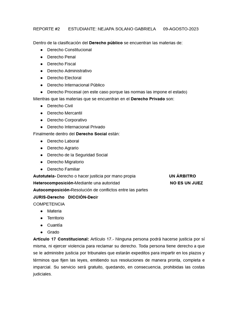 Reporte 2 09 agosto 2023 pdf juez caso de ley