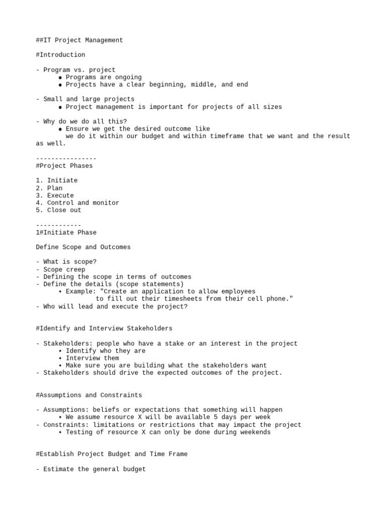 2 - IT Project Management | PDF | Business