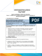 Guía de Actividades y Rúbrica de Evaluación - Unidad 2 - Tarea 3 - Análisis de La Realidad Social e Impacto en La Felicidad y El Bienestar Psicológico