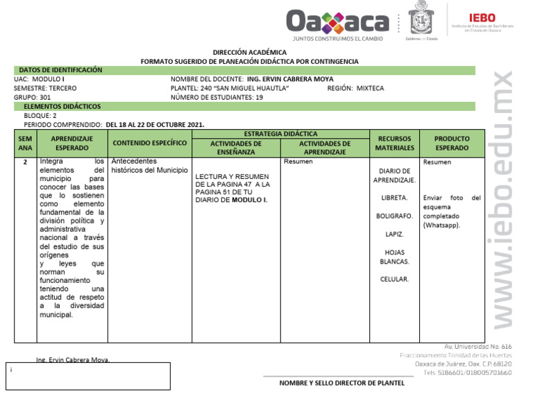 Modulo I Semana 2 Segundo Parcial Pdf Cognición Enseñando
