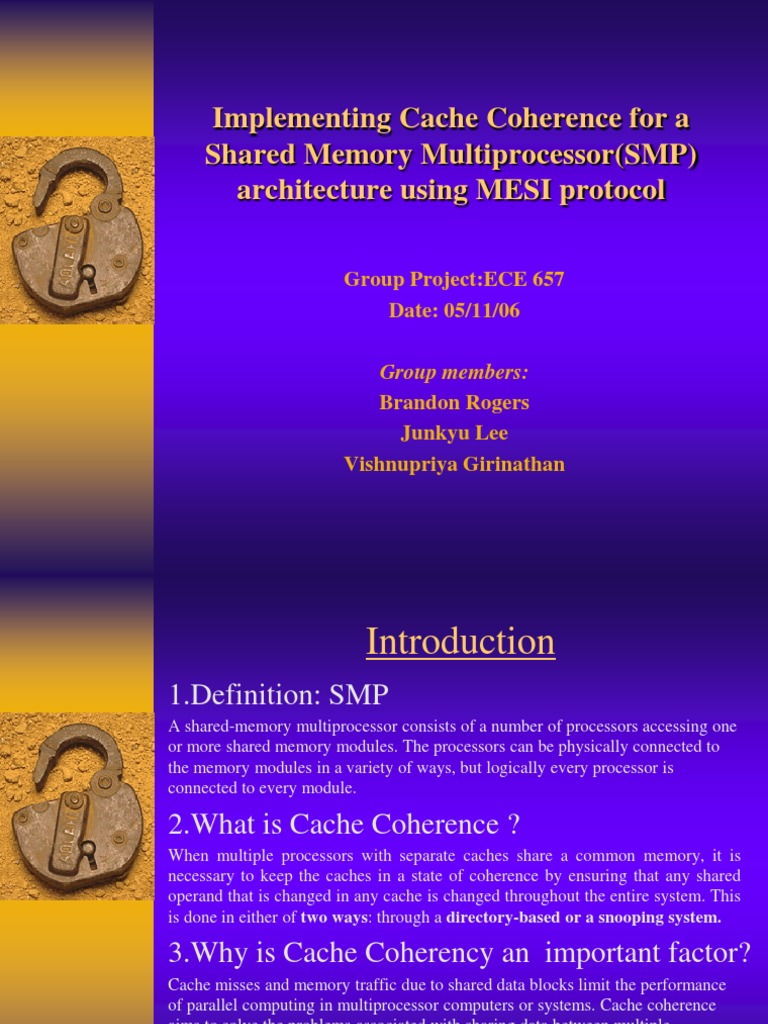 MESI Protocol in SMP Cache Coherence | PDF | Operating System ...