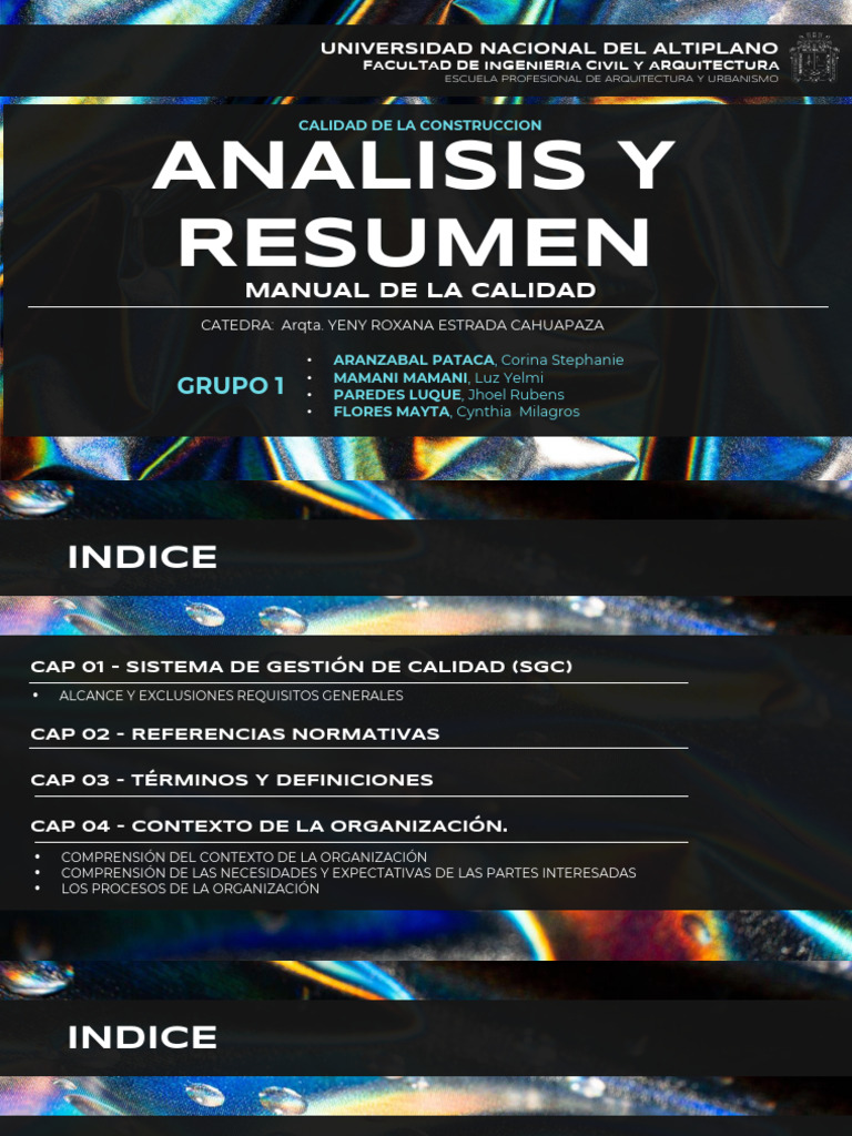 Manual de La Calidad - Analisis y Resumen | PDF | Calidad (comercial ...