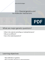 L1.1 Classical Genetics and Its Molecular Mechanism