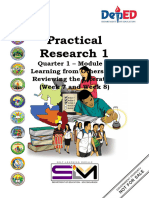 Practical Research 1 - Quarter 1 - Module 4 of 4 - Learning From Others and Reviewing The Literature (Week 7 To Week 8) - v2