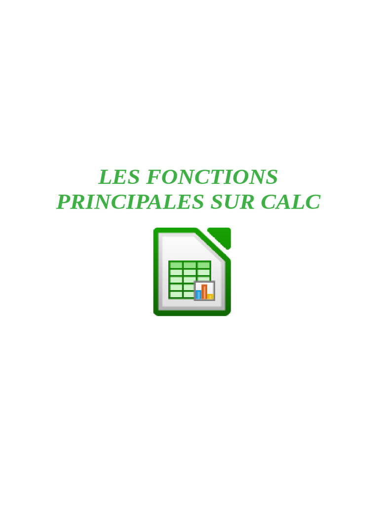 Fonctions essentielles dans Calc | PDF | Feuille de calcul