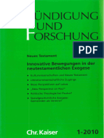 Samuel Vollenweider (HG.) - Verku - Ndigung Und Forschung 55,1 (2010) - Innovative Bewegungen in Der Neutestamentlichen Exegese-Chr. Kaiser (2010)