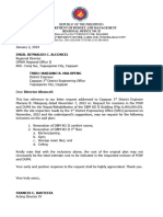 Letter DPWH For Revisions Pow and Dupa of Repair and Rehab