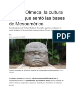 Cultura Olmeca, La Cultura Madre Que Sentó Las Bases de Mesoamérica