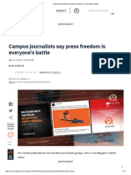 Campus Journalists Say Press Freedom Is Everyone's Battle by Raisa Serafica