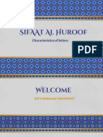 Sifaat Al Huroof Lesson 1 (4th Dec)