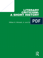 William K. Wimsatt, JR., Cleanth Brooks - Literary Criticism - A Short History, 4-Volume Set-Routledge (2022)