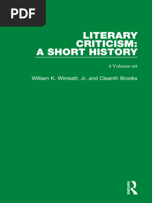William K. Wimsatt, JR., Cleanth Brooks - Literary Criticism - A